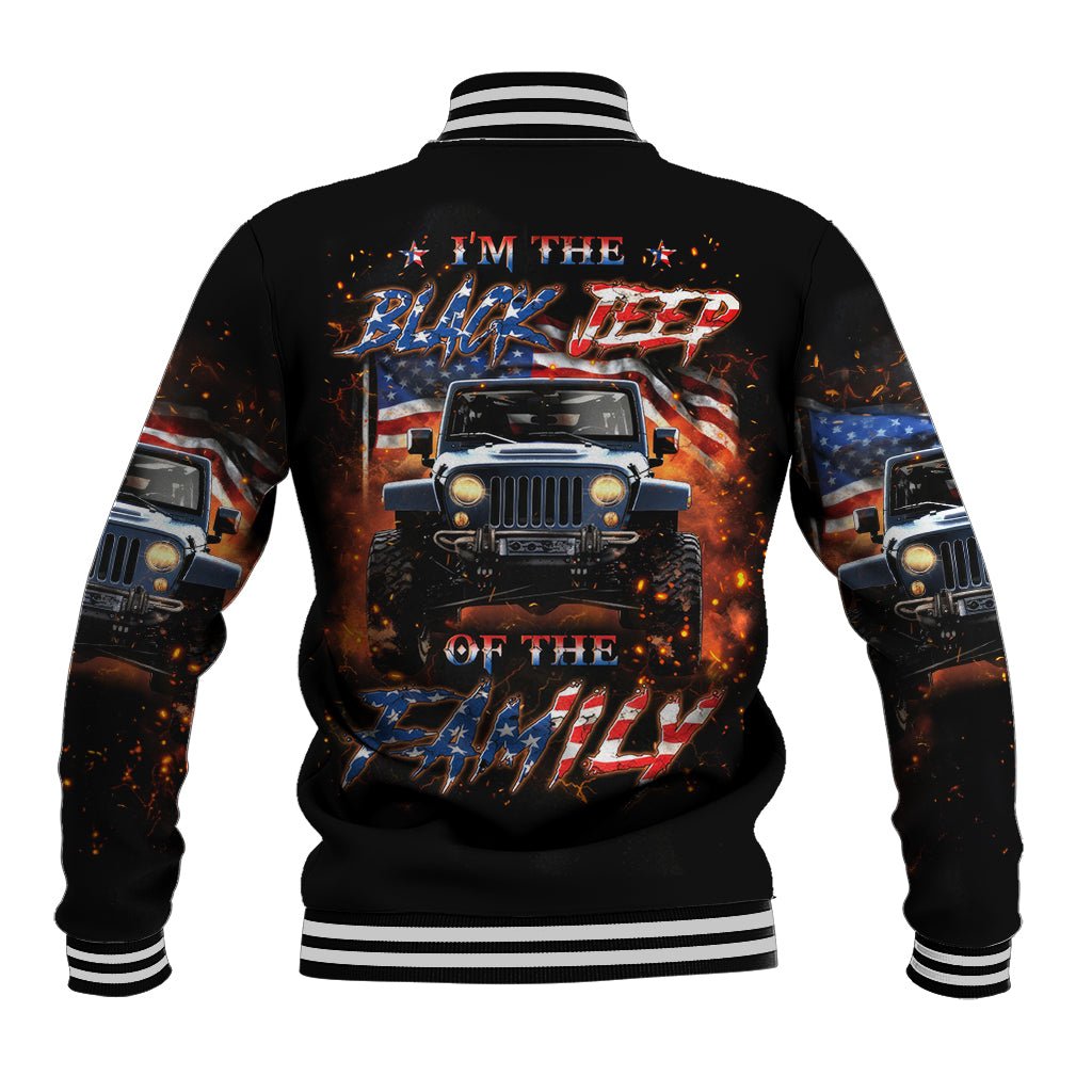 American Jeep Baseball Jacket I'm The Black Jeep Of The Family DT01 - The Mazicc - Unisex - S - Black