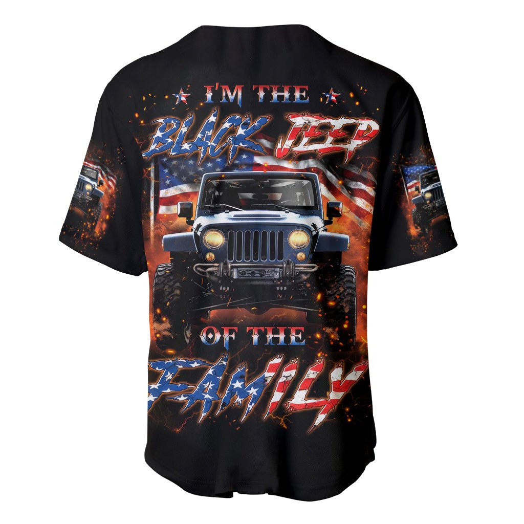 American Jeep Baseball Jersey I'm The Black Jeep Of The Family DT01 - The Mazicc - S - Black -