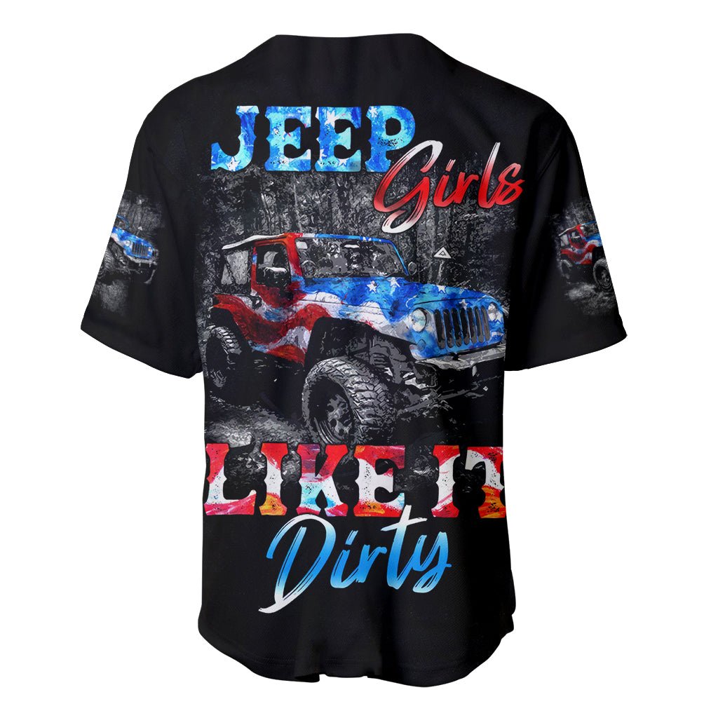 American Jeep Baseball Jersey Jeep Girls Like It Dirty DT01 - The Mazicc - S - Black -