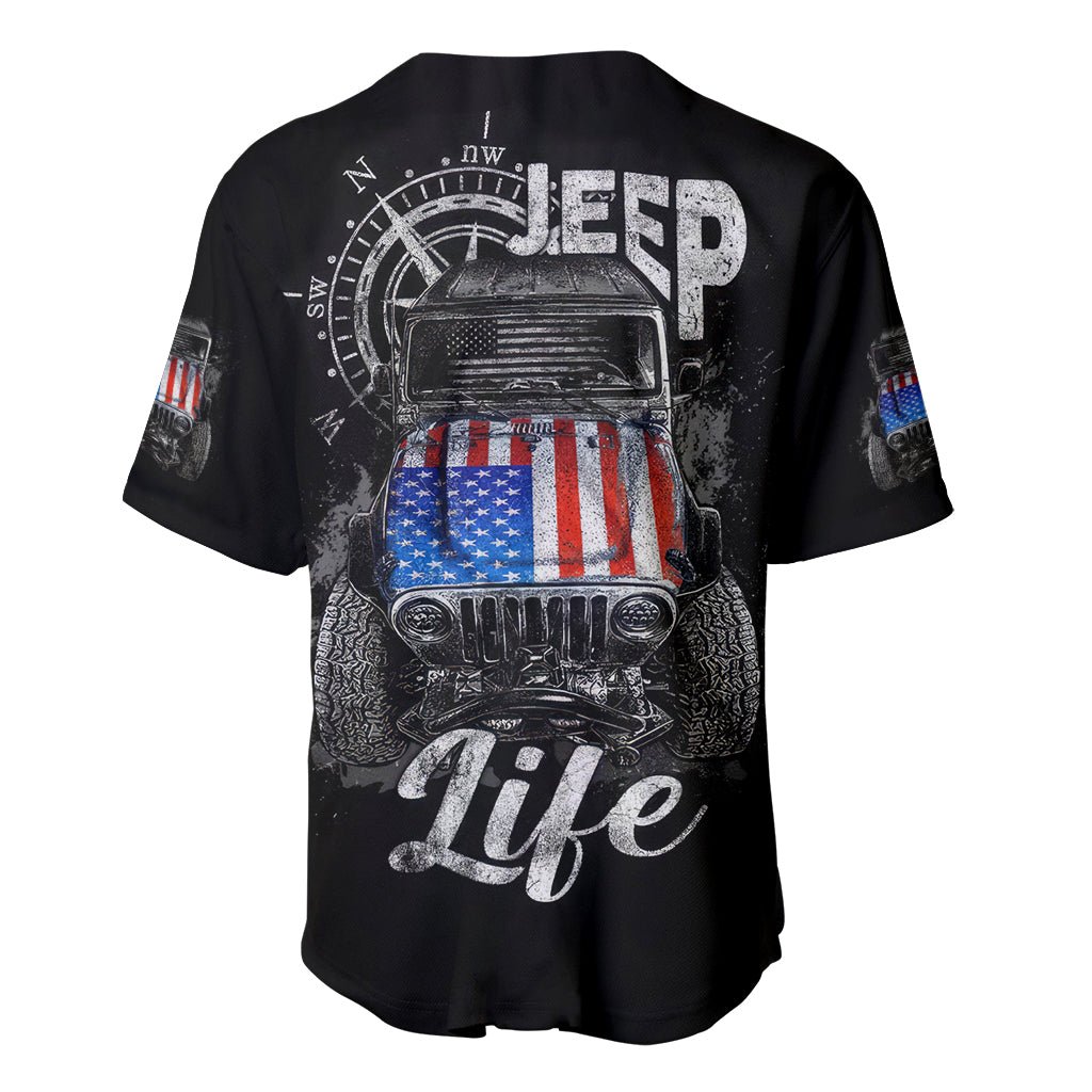 American Jeep Baseball Jersey Vintage Jeep Life DT01 - The Mazicc - S - Black -