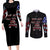 American Jeep Couples Matching Long Sleeve Bodycon Dress and Long Sleeve Button Shirt American Flag Jeep Life DT01 - The Mazicc - S - S - Black