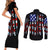 American Jeep Couples Matching Short Sleeve Bodycon Dress and Long Sleeve Button Shirt American Flag Jeep Life DT01 - The Mazicc - S - S - Black