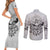 American Jeep Couples Matching Short Sleeve Bodycon Dress and Long Sleeve Button Shirt Sketch Art Jeep Life DT01 - The Mazicc - S - S - Gray