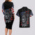 American Skull Couples Matching Long Sleeve Bodycon Dress and Hawaiian Shirt In Gun We Trust DT01 - The Mazicc - S - S - Black