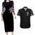 American Skull Couples Matching Long Sleeve Bodycon Dress and Hawaiian Shirt In Gun We Trust DT01 - The Mazicc - S - S - Black