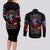 American Skull Couples Matching Long Sleeve Bodycon Dress and Long Sleeve Button Shirt One Day I Gonna Fuck It All DT01 - The Mazicc - S - S - Black