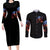 American Skull Couples Matching Long Sleeve Bodycon Dress and Long Sleeve Button Shirt One Day I Gonna Fuck It All DT01 - The Mazicc - S - S - Black