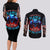 American Skull Couples Matching Long Sleeve Bodycon Dress and Long Sleeve Button Shirts Nice To Meet You Im The Coach DT01 - The Mazicc - S - S - Black