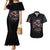 American Skull Couples Matching Mermaid Dress and Hawaiian Shirt Nice To Meet You Im The Coach DT01 - The Mazicc - S - S - Black