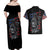 American Skull Couples Matching Off Shoulder Maxi Dress and Hawaiian Shirt In Gun We Trust DT01 - The Mazicc - S - S - Black