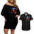 American Skull Couples Matching Off Shoulder Short Dress and Hawaiian Shirt One Day I Gonna Fuck It All DT01 - The Mazicc - S - S - Black