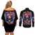 American Skull Couples Matching Off Shoulder Short Dress and Long Sleeve Button Shirt I'm Not Anti Social I'm Just Not User Friendly DT01 - The Mazicc - S - S - Black