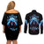 American Skull Couples Matching Off Shoulder Short Dress and Long Sleeve Button Shirts I Talk I Smile But Be Carefull When I Silent DT01 - The Mazicc - S - S - Black