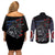 American Skull Couples Matching Off Shoulder Short Dress and Long Sleeve Button Shirts In Gun We Trust DT01 - The Mazicc - S - S - Black