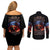 American Skull Couples Matching Off Shoulder Short Dress and Long Sleeve Button Shirts One Day I Gonna Fuck It All DT01 - The Mazicc - S - S - Black