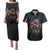 American Skull Couples Matching Puletasi Dress and Hawaiian Shirt Nice To Meet You Im The Coach DT01 - The Mazicc - S - S - Black