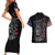 American Skull Couples Matching Short Sleeve Bodycon Dress and Hawaiian Shirt In Gun We Trust DT01 - The Mazicc - S - S - Black