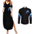 American Skull Couples Matching Summer Maxi Dress and Long Sleeve Button Shirts I Talk I Smile But Be Carefull When I Silent DT01 - The Mazicc - S - S - Black