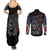 American Skull Couples Matching Summer Maxi Dress and Long Sleeve Button Shirts In Gun We Trust DT01 - The Mazicc - S - S - Black