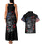 American Skull Couples Matching Tank Maxi Dress and Hawaiian Shirt In Gun We Trust DT01 - The Mazicc - S - S - Black