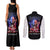 American Skull Couples Matching Tank Maxi Dress and Long Sleeve Button Shirts American Live It Love It Or Get The Hell Out DT01 - The Mazicc - S - S - Black