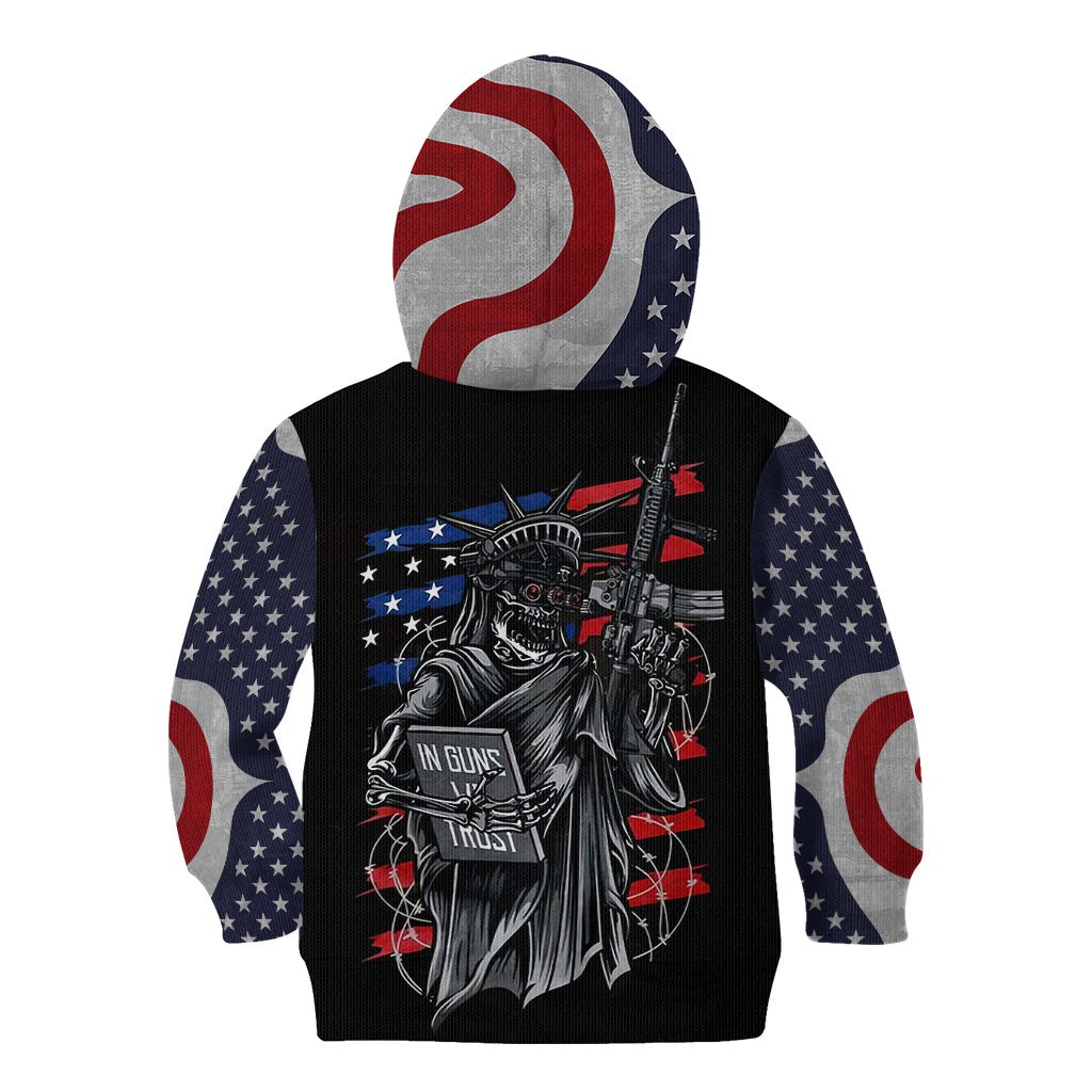 American Skull Kid Hoodie In Gun We Trust DT01 - The Mazicc - Hoodie - Toddler 2T - Black