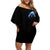 American Skull Off Shoulder Short Dress I Talk I Smile But Be Carefull When I Silent DT01 - The Mazicc - Women - S - Black