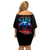 American Skull Off Shoulder Short Dress Nice To Meet You Im The Coach DT01 - The Mazicc - Women - S - Black