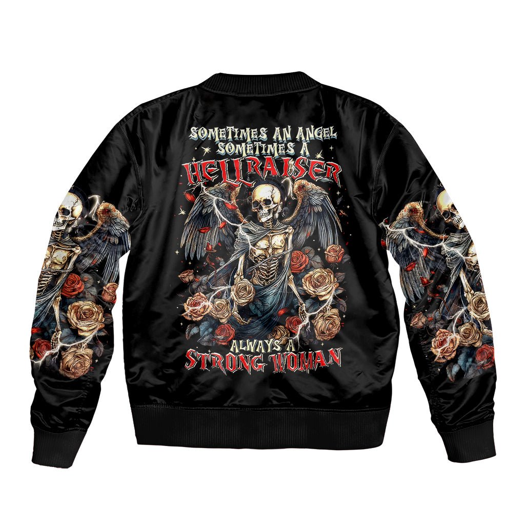 Angel Skull Bomber Jacket Sometimes An Angel Sometimes A Hellraiser DT01 - The Mazicc - Unisex - S - Black