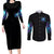 Angel Skull Couples Matching Long Sleeve Bodycon Dress and Long Sleeve Button Shirt I'm Not Anti-Social I'm Just Not User Friendly DT01 - The Mazicc - S - S - Black