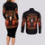 Angel Skull Couples Matching Long Sleeve Bodycon Dress and Long Sleeve Button Shirt Sometimes An Angel Sometimes A Hellrasier DT01 - The Mazicc - S - S - Black