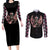 Angel Skull Couples Matching Long Sleeve Bodycon Dress and Long Sleeve Button Shirts She Whispered Back Iam The Storm DT01 - The Mazicc - S - S - Black