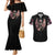 Angel Skull Couples Matching Mermaid Dress and Hawaiian Shirt She Whispered Back Iam The Storm DT01 - The Mazicc - S - S - Black