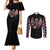 Angel Skull Couples Matching Mermaid Dress and Long Sleeve Button Shirts She Whispered Back Iam The Storm DT01 - The Mazicc - S - S - Black