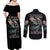 Angel Skull Couples Matching Off Shoulder Maxi Dress and Long Sleeve Button Shirts She Whispered Back Iam The Storm DT01 - The Mazicc - S - S - Black