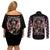 Angel Skull Couples Matching Off Shoulder Short Dress and Long Sleeve Button Shirts She Whispered Back Iam The Storm DT01 - The Mazicc - S - S - Black