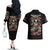 Angel Skull Couples Matching Off The Shoulder Long Sleeve Dress and Hawaiian Shirt Sometimes An Angel Sometimes A Hellraiser DT01 - The Mazicc - S - S - Black