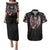 Angel Skull Couples Matching Puletasi Dress and Hawaiian Shirt She Whispered Back Iam The Storm DT01 - The Mazicc - S - S - Black