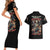 Angel Skull Couples Matching Short Sleeve Bodycon Dress and Hawaiian Shirt Sometimes An Angel Sometimes A Hellraiser DT01 - The Mazicc - S - S - Black