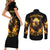 Angel Skull Couples Matching Short Sleeve Bodycon Dress and Long Sleeve Button Shirt Underestimate Me That 'll Be Fun DT01 - The Mazicc - S - S - Black