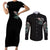 Angel Skull Couples Matching Short Sleeve Bodycon Dress and Long Sleeve Button Shirts She Whispered Back Iam The Storm DT01 - The Mazicc - S - S - Black