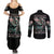 Angel Skull Couples Matching Summer Maxi Dress and Long Sleeve Button Shirts She Whispered Back Iam The Storm DT01 - The Mazicc - S - S - Black