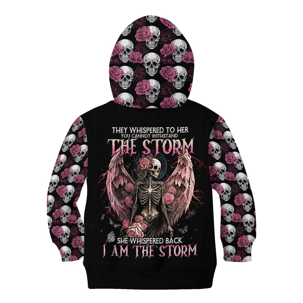 Angel Skull Kid Hoodie She Whispered Back Iam The Storm DT01 - The Mazicc - Hoodie - Toddler 2T - Black