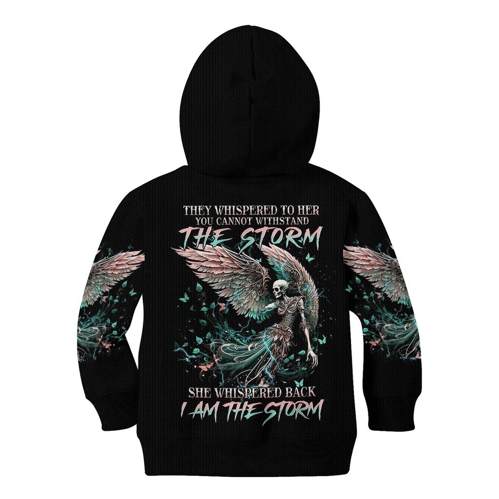 Angel Skull Kid Hoodie She Whispered Back Iam The Storm DT01 - The Mazicc - Hoodie - Toddler 2T - Black