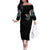 Angel Skull Off The Shoulder Long Sleeve Dress She Whispered Back Iam The Storm DT01 - The Mazicc - Women - S - Black