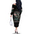 Angel Skull Off The Shoulder Long Sleeve Dress She Whispered Back Iam The Storm DT01 - The Mazicc - Women - S - Black