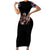 Angel Skull Short Sleeve Bodycon Dress She Whispered Back Iam The Storm DT01 - The Mazicc - Long Dress - S - Black