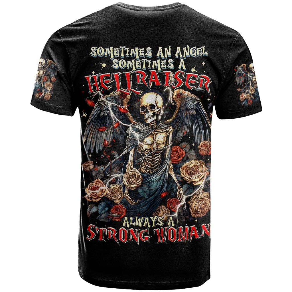 Angel Skull T Shirt Sometimes An Angel Sometimes A Hellraiser DT01 - The Mazicc - Adult - S - Black