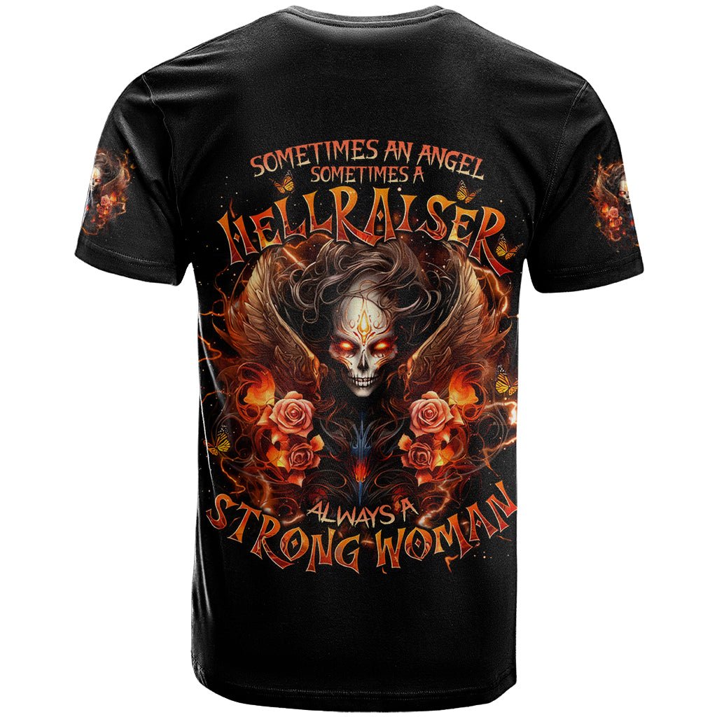 Angel Skull T Shirt Sometimes An Angel Sometimes A Hellrasier DT01 - The Mazicc - Adult - S - Black