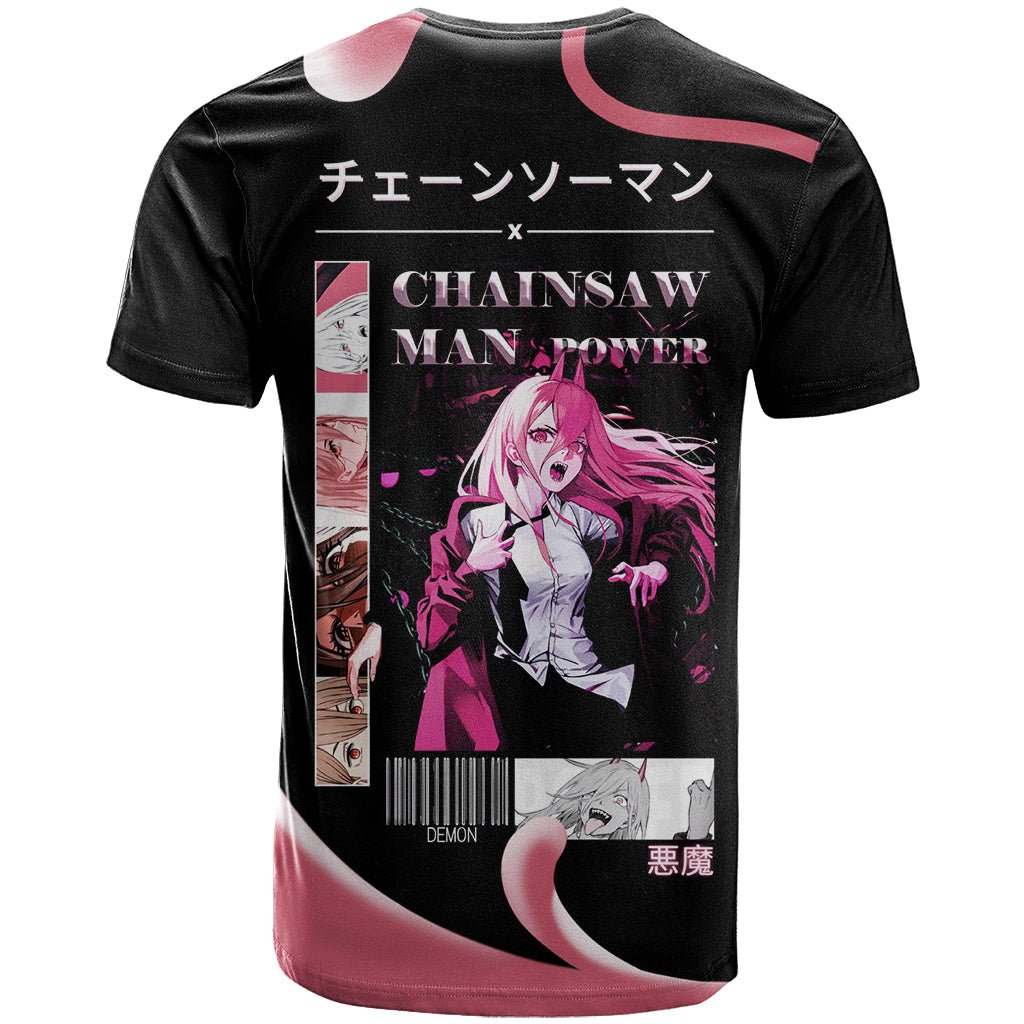 Anime Chainsaw Man Streetwear T Shirt Power TS07 - The Mazicc - Adult - S - Black